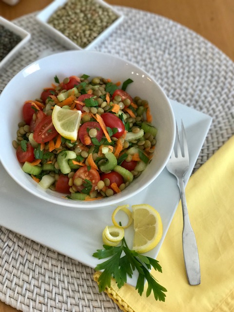 Garden Lentil Salad with Maple Citrus Vinaigrette – Gina Sunderland MSc ...